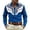 Blue, variant on Mens Printed Long Sleeve Shirt Festival Western Adventurer Casual Cowboy Button Down Top Clothes