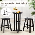 thumbnail image 5 of Harmijoy 21.5" Round Bar Table, Patio HDPE Bar Height Dining Table w/ Slatted Tabletop, 5 of 9
