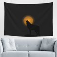 thumbnail image 4 of ZICANCN Funny Tapestry for Bedroom Aesthetic,Moonlight Wolf Wildlife Pattern Wall Tapestry for Living Room 60x40 Inches, 4 of 8