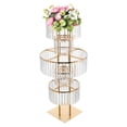 thumbnail image 5 of 5-Tier Gold Acrylic Crystal Wedding Flower Stand ，Electroplated Stand Shelf- Wedding Decor, Event Display, Birthday Party, Buffet, Home Decor, 5 of 9