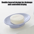 thumbnail image 4 of EGNMCR Japanese-Style Soap Box High-End Home Bathroom Soap Box Double-Layer Drainable Soap Storage Container Concise Bathroom Soap Dishes Plastic Soap Dish, 4 of 6