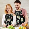 thumbnail image 3 of Pioneer Flower Floral Print Pattern Apron-Garden Aprons for Women with Pockets-Cotton Linen Waterproof Kitchen Cooking Gardening Aprons Adjustable for Kitchen,Cooking,BBQ and Salon 33x27 Inch, 3 of 7