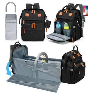 Eastsport Utility Diaper Backpack Bag with Bonus Changing Pad, Black ...