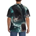 thumbnail image 3 of Kdxio Men's Hawaiian Shirt for Men Short Sleeve Shirt Wave Ocean Animal Shark Summer Casual Holiday Beach Button Down T-Shirts, 3 of 5