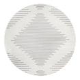 thumbnail image 2 of Unique Loom Kai Collection Area Rug - Warrior (7' 10" Round Ivory and Gray), 2 of 6