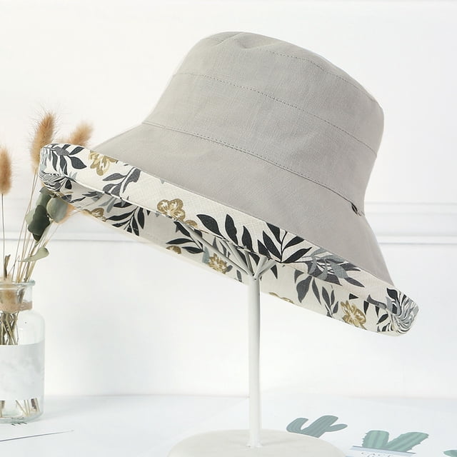 Chapeau de Soleil Solide pour Femmes Extérieur Imprimé Floral Décontracté Élégant