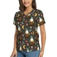 thumbnail image 5 of Yiaed Gnome Insect Frog Print Women's T Shirt V-Neck Short Sleeve Shirt Casual Breathable Tee Summer Tops-XX-Large, 5 of 5