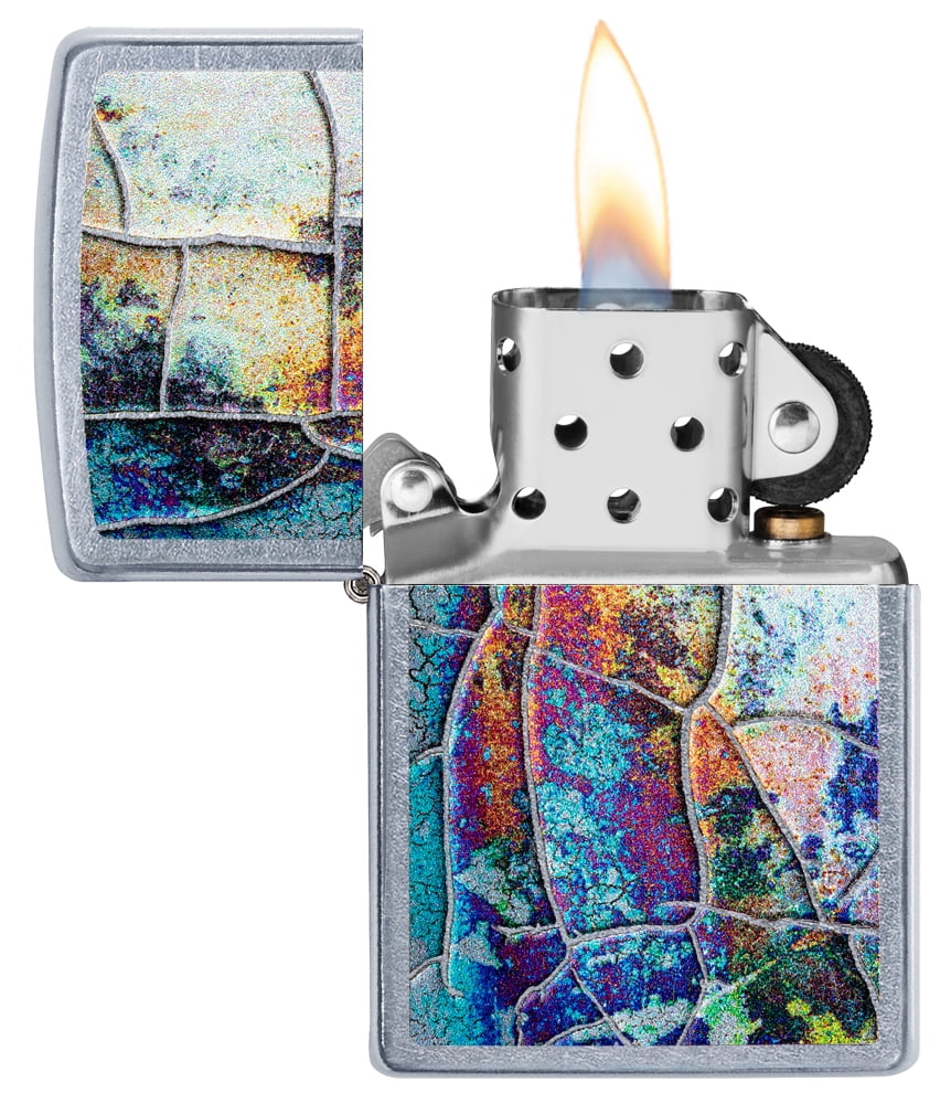 Zippo Rust Patina Street Chrome Windproof Pocket Lighter