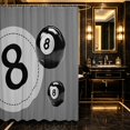 thumbnail image 2 of Erosebridal Billiard Shower Curtain 72Wx72L Light Gray Bathroom Curtain, Light Gray, 2 of 5