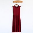 thumbnail image 3 of CawBing Korean version of the summer women's bottoming long vest pleated dress women solid dresses, 3 of 6