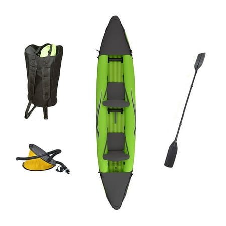 Outdoor Tuff Stinger IV Inflatable 2 Person Sport Kayak w/ Paddles and