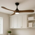 thumbnail image 6 of 903856FWB-LDD Hinkley Lighting Swell Illuminated - 3 Blade Ceiling Fan with Light Kit In Modern Style-15 Inches Tall and 56 Inches Wide-Matte Black, 6 of 18