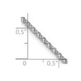 thumbnail image 2 of 14k White Gold Solid Polished Lobster Claw Closure 1.55mm Rolo Pendant Chain 20 Inch Chain Necklace for Women and Men, 2 of 2