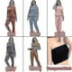 thumbnail image 4 of Pijamas cálidos de invierno más conjunto de pijamas suaves con cuello redondo y pantalones superiores de forro polar, 4 of 5