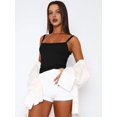 thumbnail image 6 of Sleeveless Camisole Tank Tops for Women Y2K Spaghetti Strap Lace Trim Slim Fit Basic Camisole Shirts ESVI021 Black XL, 6 of 10