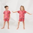 thumbnail image 5 of Bird and Boat Anchor Pattern Summer Pajama Set Soft Cotton Short Sleeve Sleepwear 2PCS Pajama Sets Breathable Lounge Set Size 6Y, 5 of 7