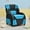 Blue, variant on Barara King Kids PU Leather Recliner Chair with Headrest and Footrest, Kids Gaming Sofa Recliner Chair for Living Room, Bedroom, Blue