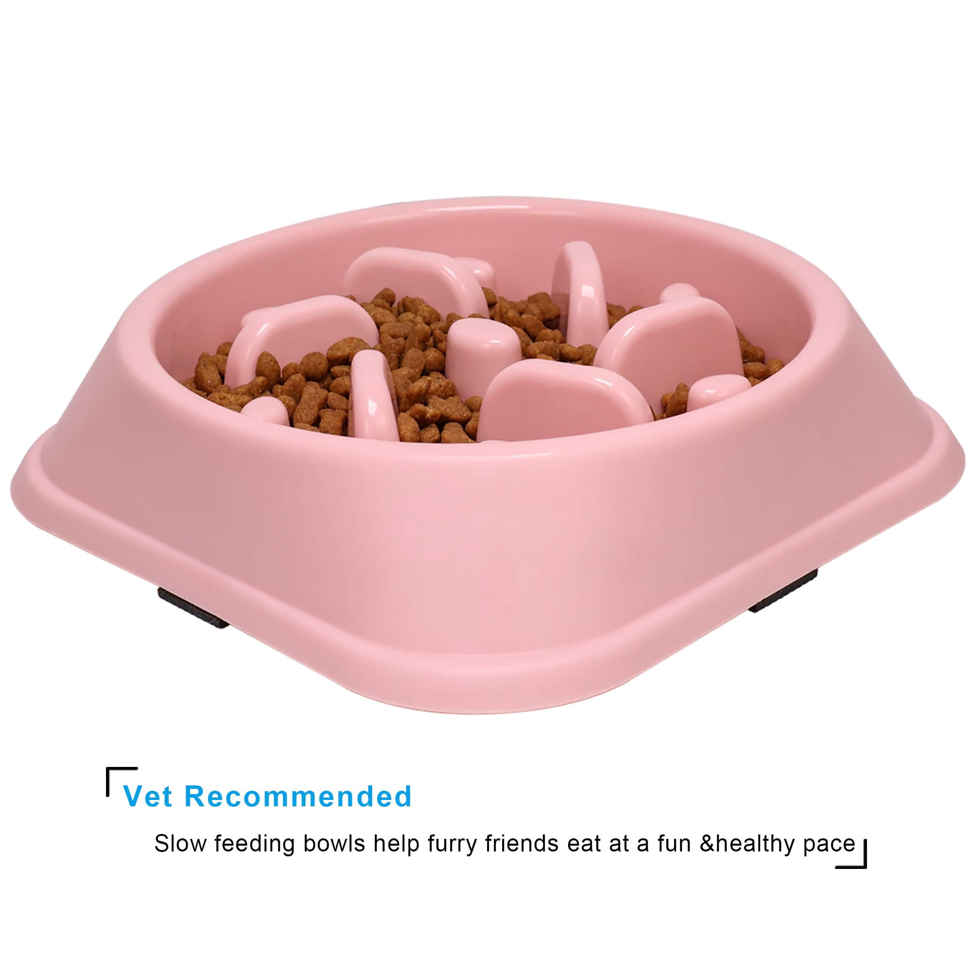 Slow Feeder Small Dog Bowl - Anti-Slip Puzzle Bowl Feeder, Interactive Bloat Stop, Anti-Choking