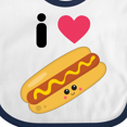 thumbnail image 4 of Inktastic I Love Hot Dogs Boys or Girls Baby Bib, 4 of 4