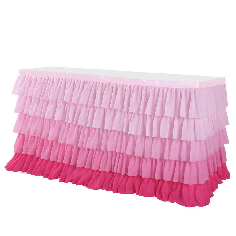 SEWACC Pink Tutu Bulk Ribbon Dining Room Table Decor Dining Table Decor  Short Pink Dress Fabric Spool Tulle Mesh Ribbon Sequins Tulle Ribbon Mesh  Belt