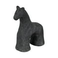 thumbnail image 2 of Decorative Figurine Horse Sculpture  Handmade Pottery Cement  Modern Casual Style  Home Office Living Room Bedroom Decor Accent  Shelf Mantel Tabletop Art Statue - 9" Black, 2 of 11