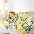 thumbnail image 4 of jejeloiu Sunny Floral 7 Pieces Full Size Bedding Sets For Girls,Vibrant Pattern Full Size Bed in a Bag,Yellow Green,Light Gray Reversible, 4 of 7