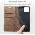 thumbnail image 5 of KONEE Phone Case Compatible with Samsung Galaxy A22 5G,Leather Case PU Leather Flip Phone Case with [Card Slot] [Stand Function], Foldable Phone Case for Samsung Galaxy A22 5G Case - Brown, 5 of 8