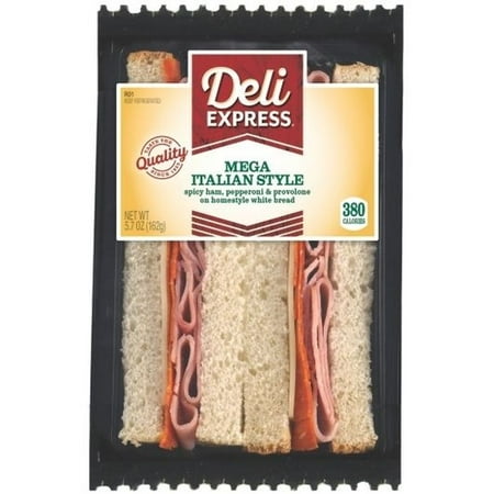 Deli Express Mega Ham Pepperoni and Cheese Sandwich 5.7 Ounce — 8 per case