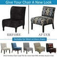 thumbnail image 6 of LKJYER Stretch Armless Chair Slipcovers, Accent Chair Covers Printed Furniture Protector Covers Soft Spandex Armless Accent Chair Slipcovers Machine Washable for Living Room, 6 of 8