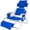 Blue Royal, variant on SUNSPIRE 3 in 1 Beach Chair with Face Hole Footrest, Lounge Reclining Sun Tanning Chair with Cooler Bag Cup Holder for Outdoor Picnic Lawn Sport