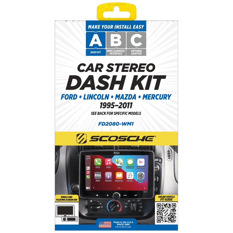 Scosche EFD390F Car Stereo Dash Install Kit for 1995 and Up Ford Vehicles