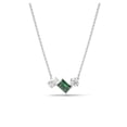 thumbnail image 1 of Collar Swarovski Mesmera con piedras verdes y transparentes rodio, 1 of 5