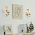 thumbnail image 5 of Sziqiqi Wall Candle Holder Gold Iron Candle Sconces Wall Decor for Home Living Room Dinning Room Set of 2, 5 of 6