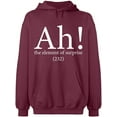 thumbnail image 2 of OXI Hoodie Sweatshirt - Ah The Element of Surprise, Basic Casual Hoodie for Men's and Women Fleece Hoodie Long Sleeve - Maroon Small, 2 of 3