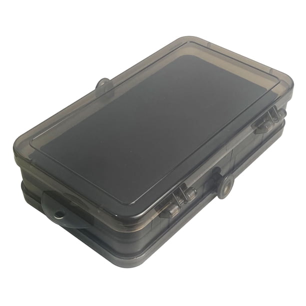 Yuarrent Caja de pesca, almacenamiento de cebo, accesorios para señuelos, bandeja organizadora de sello de aparejos de doble cara, gancho Pescar Negro