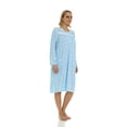 thumbnail image 5 of JEFFRICO Womens Long Sleeve Nightgowns Front Side Pocket Sleepwear Soft Pajama Dress Nightshirts Plus Size, 5 of 8