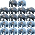 thumbnail image 1 of Figuras de animales en miniatura de elefantes de simulación de dibujos animados, figuras de PVC para niños, 18 piezas, 1 of 6