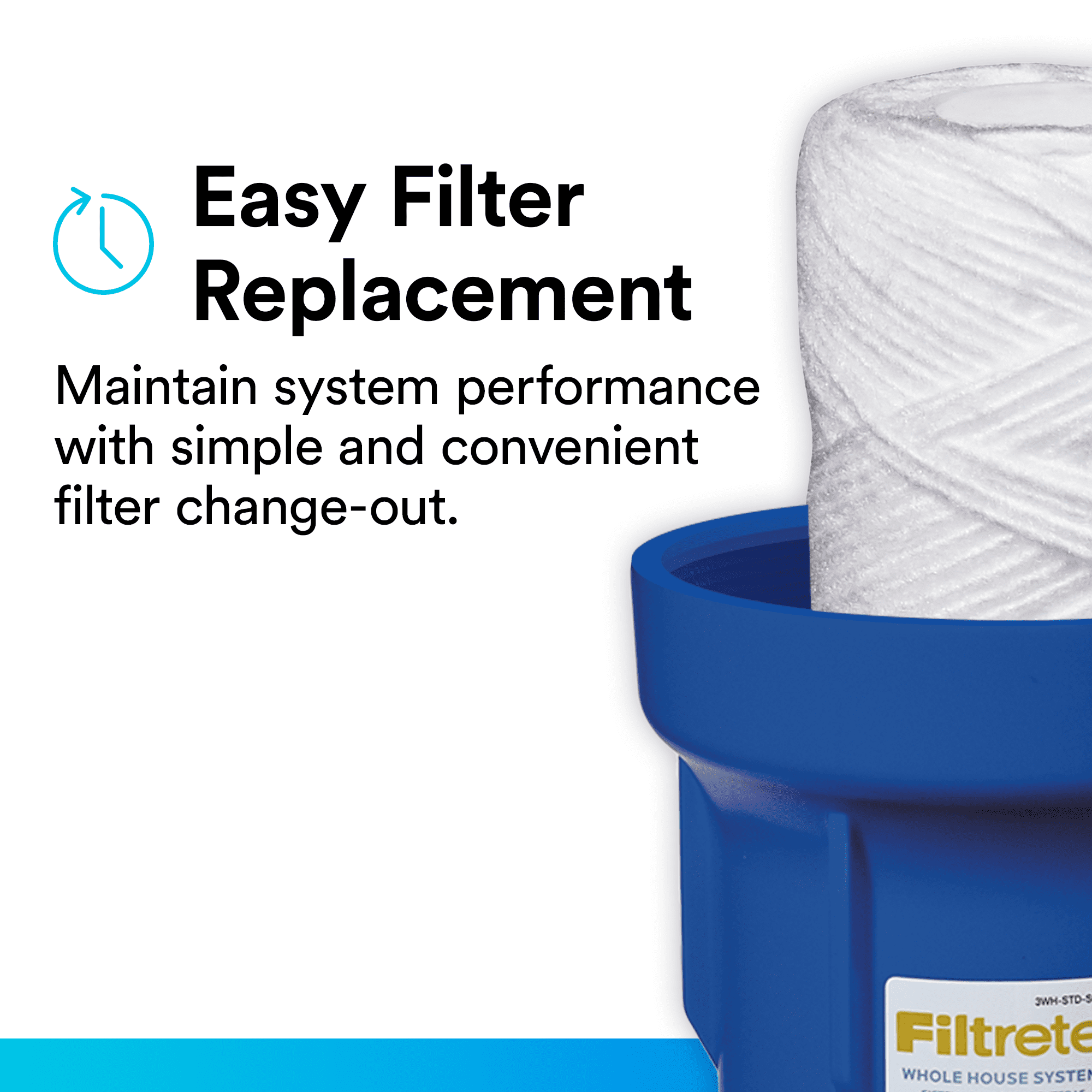 Filtrete Standard Capacity Whole House String Wound Replacement Water Filter, 3WH-STDSW-F02