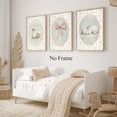 thumbnail image 3 of 3Pcs Pink Vintage Nursery Canvas Wall Art Cute Animal Rabbit Swan Bow Flower Posters Prints Baby Girl Room Picture Wall Decor for Girls Room Bedroom Decorations Ready To Hang, 3 of 6