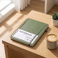 thumbnail image 3 of A5 Hardcover Lined Notebook with Elastic Closure Pen Loop, Coil Bound Lay Flat Journal for Office Meeting Daily Work Planning, Thoughtful New Gift for Colleague, 3 of 6