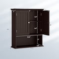 thumbnail image 3 of Costway Wall Mount Bathroom Cabinet Storage Organizer Medicine Cabinet Brown, 3 of 10