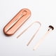 thumbnail image 3 of Raspadores de lengua de acero inoxidable con estuche de viaje, herramientas para eliminar el mal aliento, reutilizables, cuidado de la salud diario, oro, 3 piezas Sweethay CE001387-02, 3 of 7