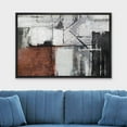 thumbnail image 2 of wall26 Framed Canvas Print Wall Art Minimal Grunge Gray Brown Color Block Collage Abstract Shapes Illustrations Modern Art Decorative Contemporary for Living Room, Bedroom, Office - 16x24 Black, 2 of 5