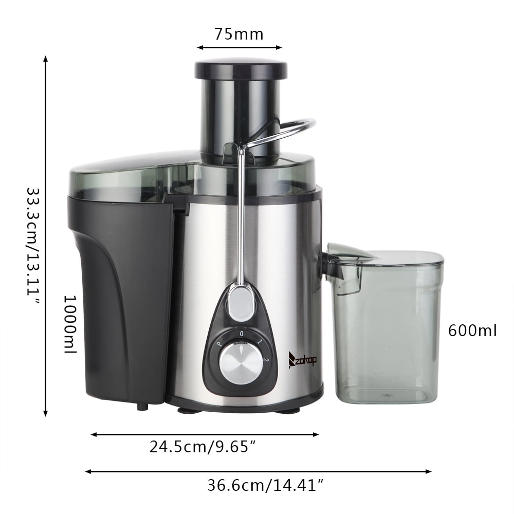 Electric Juicer Stainless Steel 120V 600W Silver Black by Oasisincentives