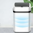thumbnail image 1 of Cesto de basura con tapa Gran capacidad Multiusos Sellado Práctico Contenedores de basura eléctricos Cubo de basura para sala de juegos Baño Cocina Inducción+Botón 15L Soledad Cesto de basura, 1 of 10
