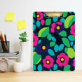 thumbnail image 2 of FORMRS Acrylic Clipboard with Low Profile Clip Standard A4 Letter Size, 12.5" x 9", Red Flower Green Leaf Pattern, 2 of 8
