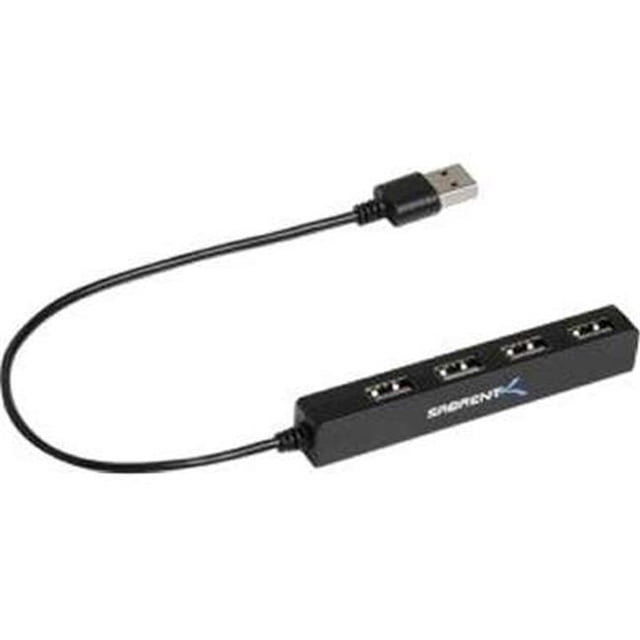 Sabrent 4 Port USB 2.0 Portable USB Hub - Black