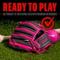 thumbnail image 6 of Franklin Sports RTP Kids Teeball Glove + Ball Set - Boys + Girls Mitt - 9.5" Righty - Pink, 6 of 7