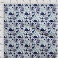 thumbnail image 4 of oneOone Cotton Poplin Twill Navy Blue Fabric Ocean Underwater Life Craft Projects Decor Fabric Printed By The Yard 56 Inch Wide, 4 of 4
