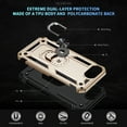 thumbnail image 4 of Decase Compatible with iPhone 16E 2025 Case+1-Pack Tempered Screen Protector, Military Grade Drop Protection Cover with 360° Rotating Kickstand, Heavy Duty Shockproof Rugged Phone Case,Gold, 4 of 7